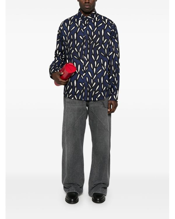 LA CHEMISE SIMON PRINT NAVY BLACK 2