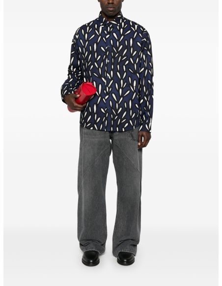 THE SIMON PRINT NAVY BLACK SHIRT