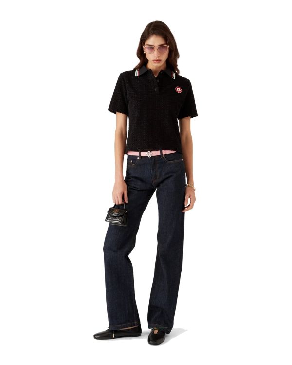 POLO EN ÉPONGE JACQUARD MONOGRAMME NOIR