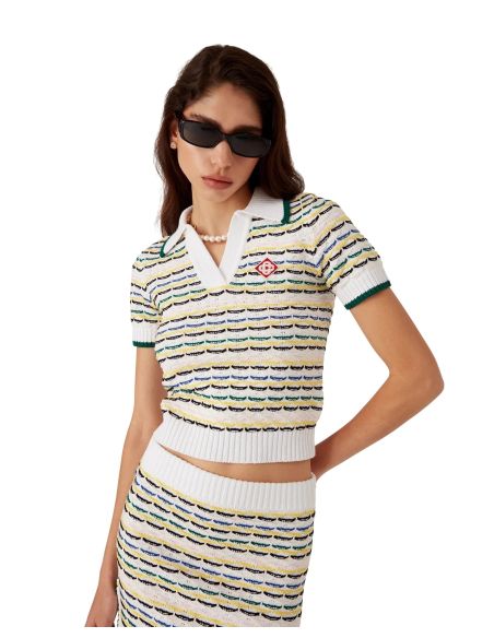 POLO COURT EN COTON À COUTURES REPLIÉES 