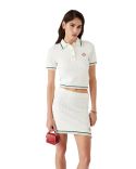 COTTON BOUCLÉ POLO SHIRT WHITE