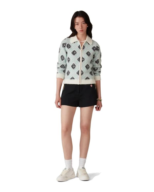 MOHAIR MONOGRAM ZIP JUMPER 2