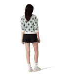 PULL ZIPPÉ MONOGRAMME EN MOHAIR