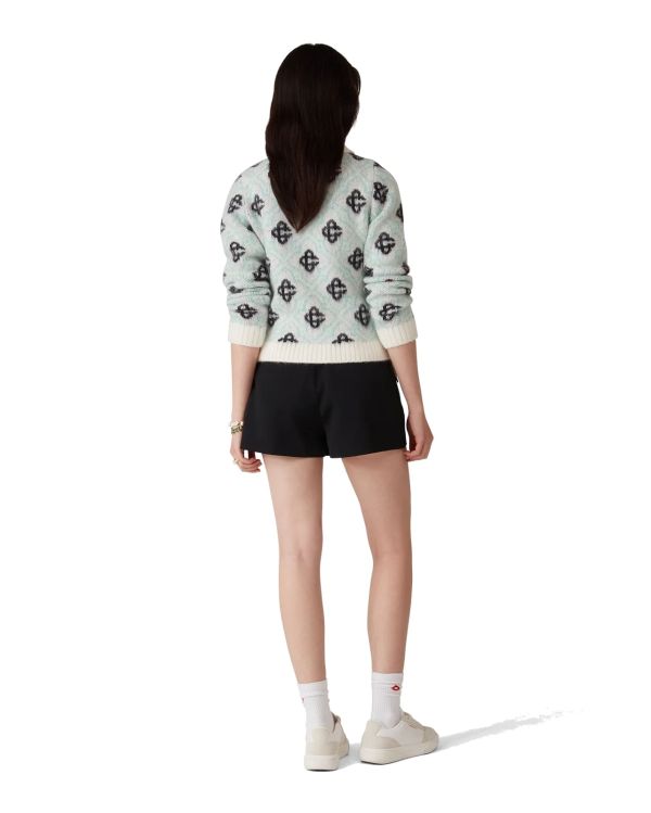 MOHAIR MONOGRAM ZIP JUMPER