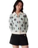 MOHAIR MONOGRAM ZIP JUMPER