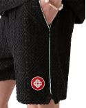 MONOGRAM JACQUARD TOWELLING SHORTS BLACK