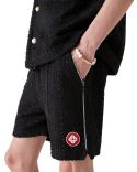 MONOGRAM JACQUARD TOWELLING SHORTS BLACK