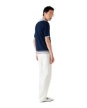 MERINO KNIT TENNIS POLO SHIRT NAVY