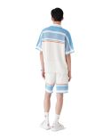 COTTON TENNIS CROCHET SHIRT BLUE
