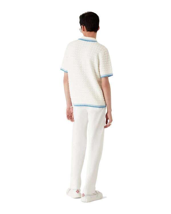 COTTON BOUCLE POLO SHIRT OFF-WHITE