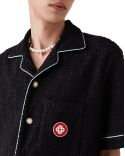 CHEMISE EN ÉPONGE MOTIF JACQUARD MONOGRAMME NOIR