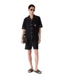 CHEMISE EN ÉPONGE MOTIF JACQUARD MONOGRAMME NOIR