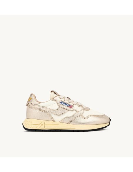 SNEAKERS REELWIND FEMME BLANC ET METALLIQUE OR