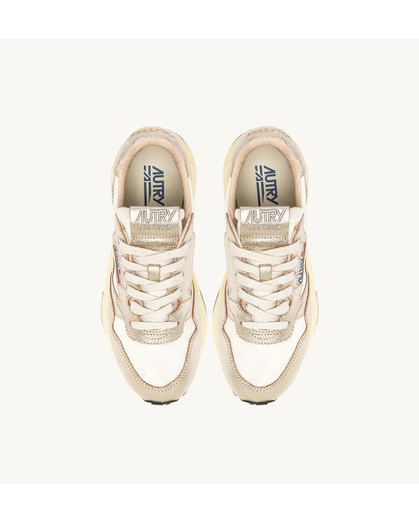 SNEAKERS REELWIND FEMME BLANC ET METALLIQUE OR