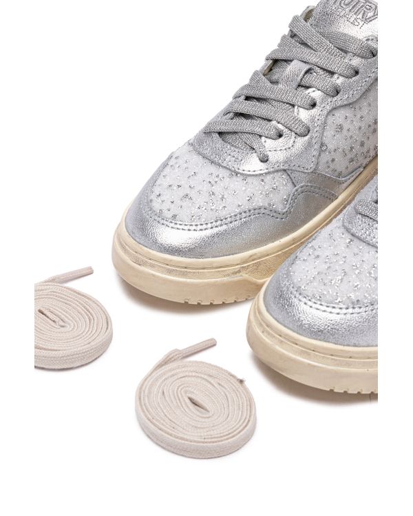 MEDALIST WHITE SILVER WOMEN'S SNEAKERS