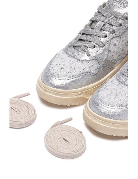 MEDALIST WHITE SILVER WOMEN'S SNEAKERS