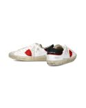 PRSX MEN'S WHITE BLACK AND RED SNEAKERS
