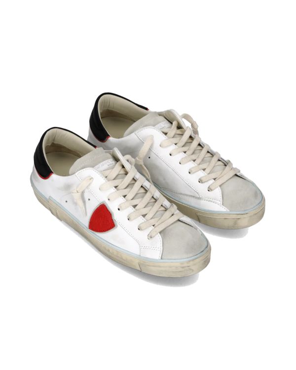 PRSX MEN'S WHITE BLACK AND RED SNEAKERS 2