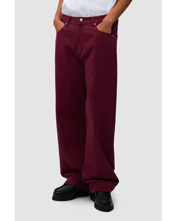 PANTALON GRAPHIQUE À POCHE ARRIÈRE BORDEAUX 2