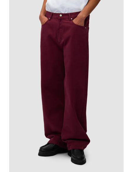 PANTALON GRAPHIQUE À POCHE ARRIÈRE BORDEAUX
