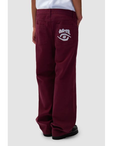 GRAPHIC POCKET PANTS BORDEAUX