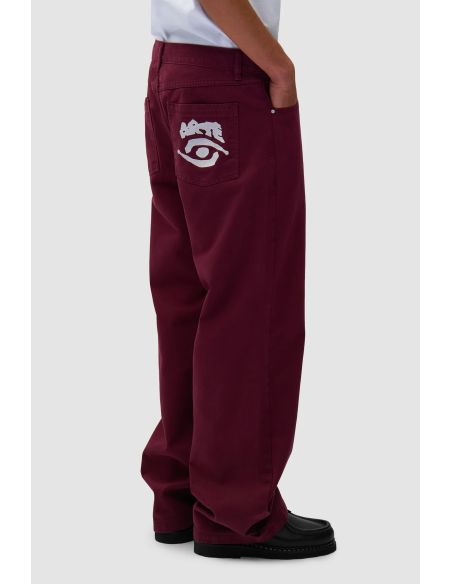 GRAPHIC POCKET PANTS BORDEAUX