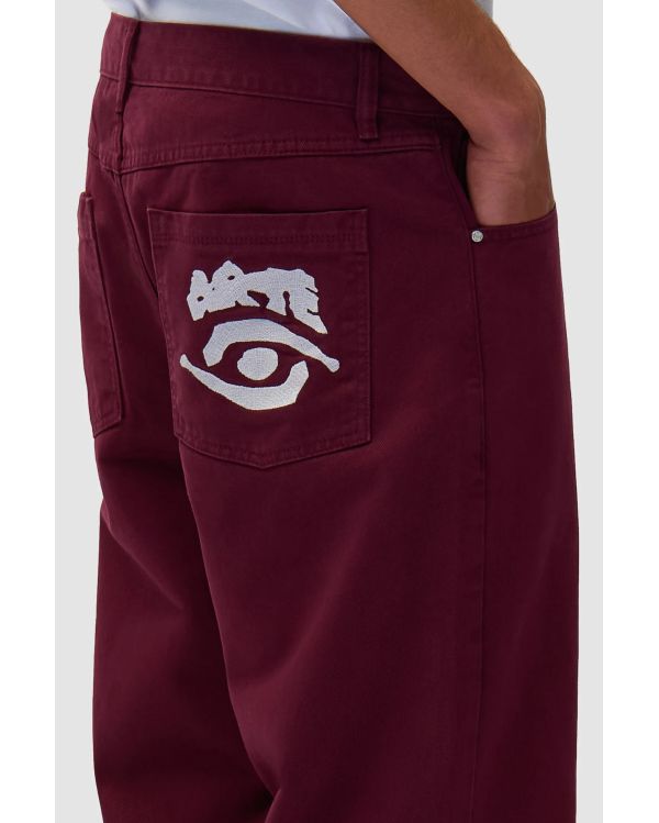 GRAPHIC POCKET PANTS BORDEAUX