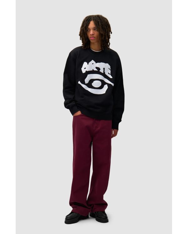 PANTALON GRAPHIQUE À POCHE ARRIÈRE BORDEAUX