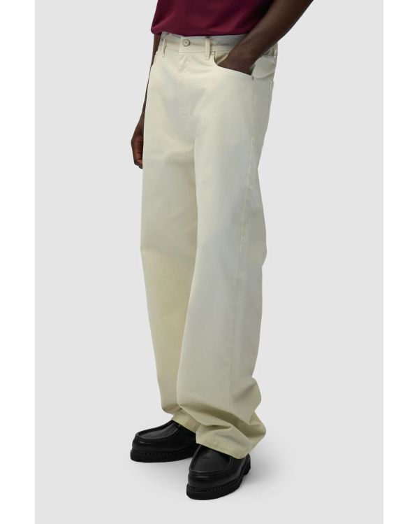 PANTALON GRAPHIQUE À POCHE ARRIÈRE CRÈME