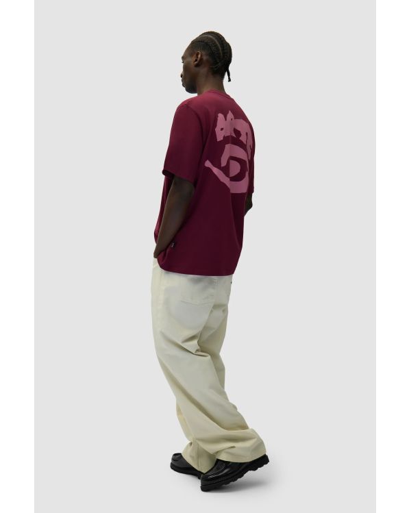 PANTALON GRAPHIQUE À POCHE ARRIÈRE CRÈME