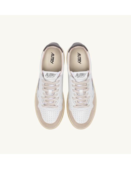 MEN'S MEDIALIST SNEAKERS TRICOLOR WHITE AND MOREL