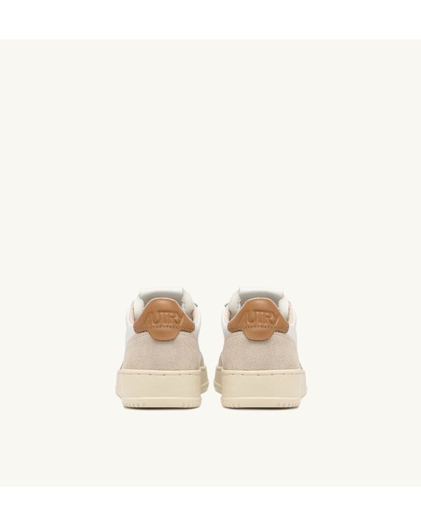 MEDALIST MEN'S SNEAKERS WHITE AND BROWN SUGAR