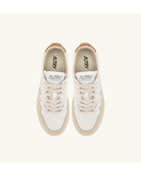 SNEAKERS MEDALIST HOMME BLANC ET SUCRE BRUN