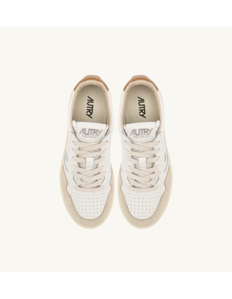 SNEAKERS MEDALIST HOMME BLANC ET SUCRE BRUN