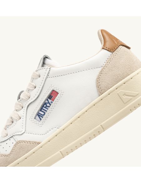 SNEAKERS MEDALIST HOMME BLANC ET SUCRE BRUN