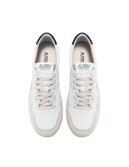 SNEAKERS MEDALIST HOMME BLANC BLEU ET BEIGE
