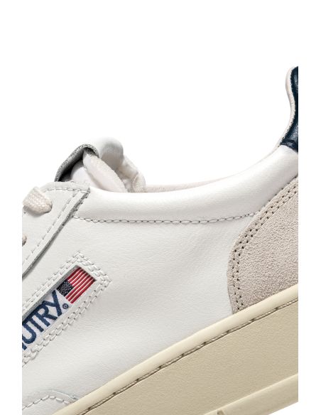 SNEAKERS MEDALIST HOMME BLANC BLEU ET BEIGE