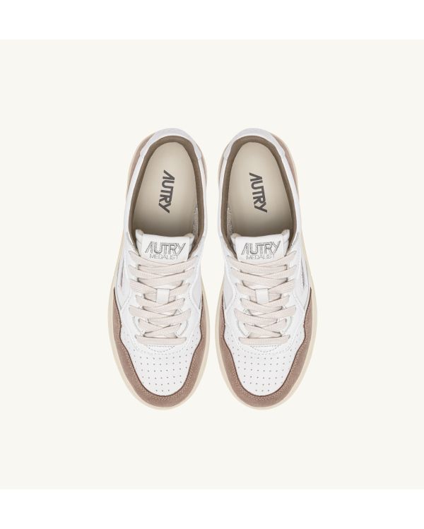 SNEAKERS MEDALIST HOMME BLANC ET TABAC