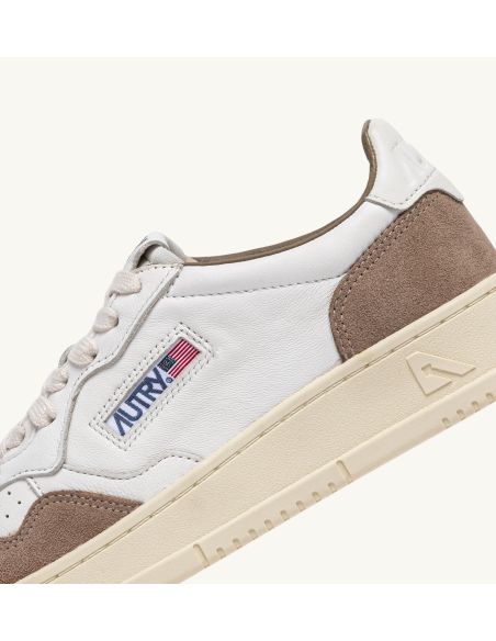 MEDALIST MEN'S SNEAKERS WHITE AND TABACCO