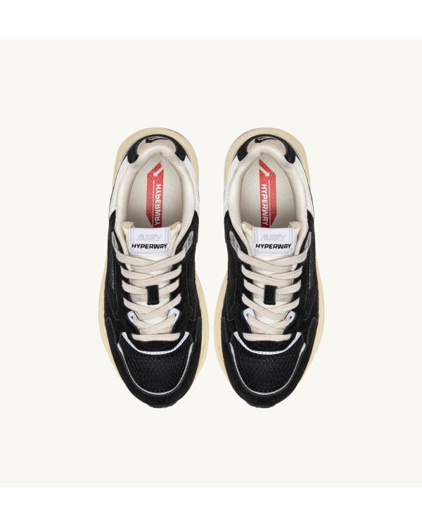 HYPERWAY MEN'S SNEAKERS BLACK AND SILVER