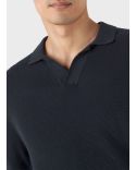 COMPACT MESH KNIT POLO SHIRT NAVY