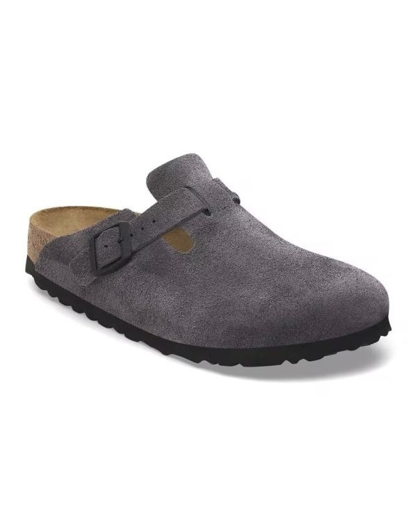 MULES BOSTON HOMME VELOURS GRIS