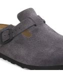 GREY VELVET BOSTON MULES MEN'S