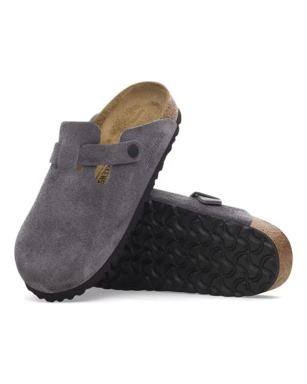GREY VELVET BOSTON MULES MEN'S