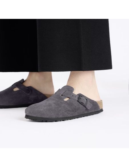 BOSTON MULES WOMEN'S IN GREY VELVET