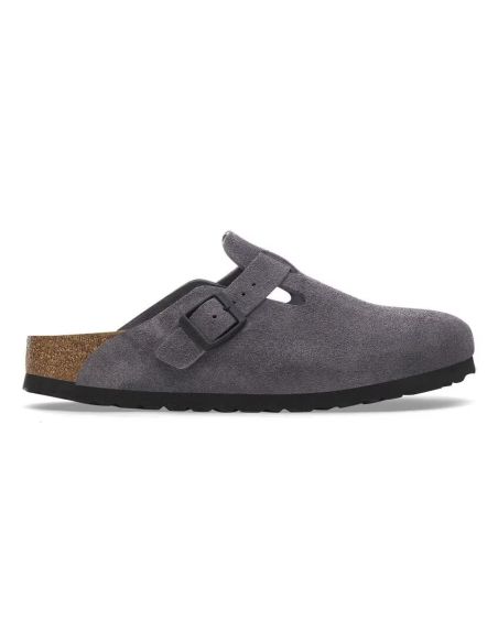 MULES BOSTON FEMME VELOURS GRIS