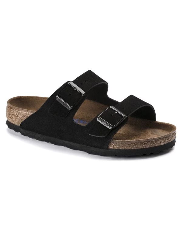 SANDALES HOMME ARIZONA LIT DE PIED SOUPLE NOIR 