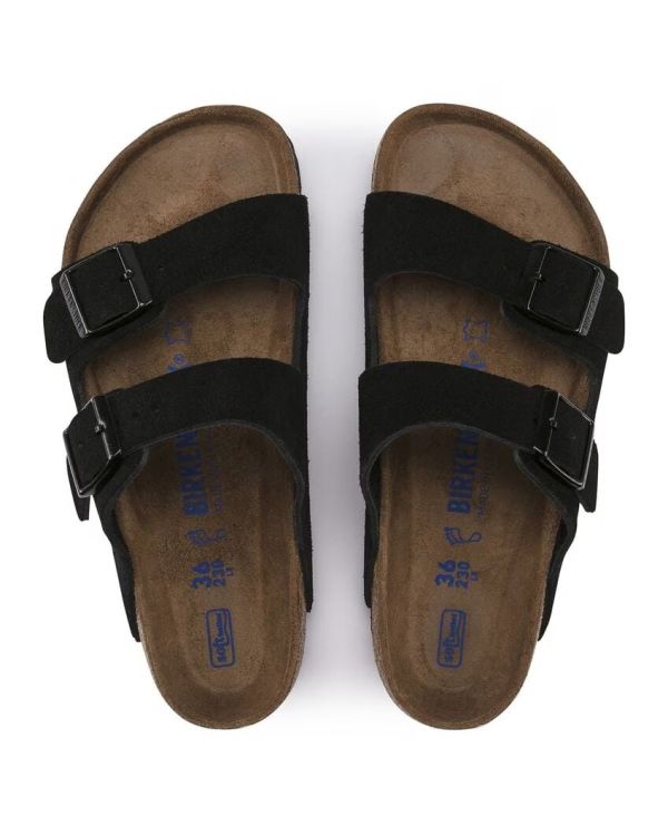 SANDALES HOMME ARIZONA LIT DE PIED SOUPLE NOIR 