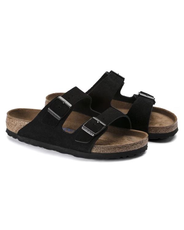 SANDALES FEMME ARIZONA LIT DE PIED SOUPLE NOIR  2