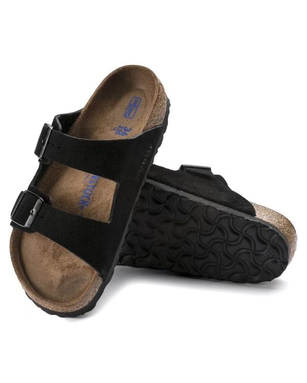 SANDALES FEMME ARIZONA LIT DE PIED SOUPLE NOIR 